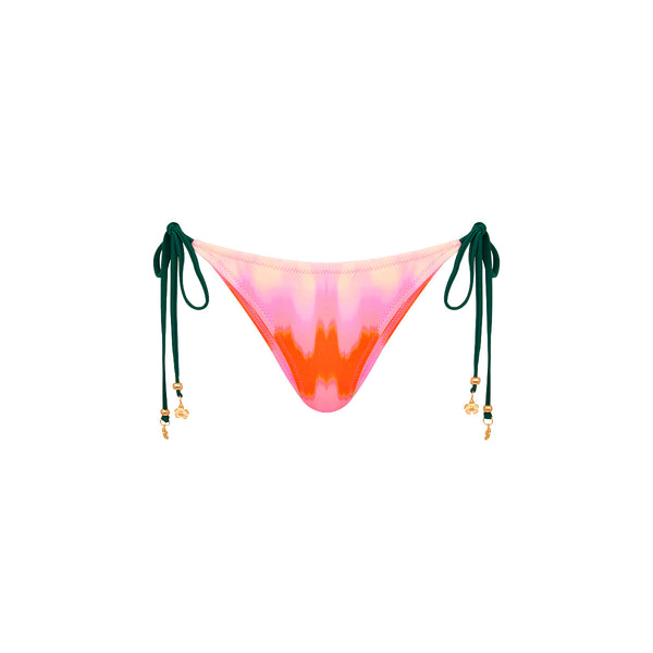 Full Coverage Tie Bikini Bottom - Strawberry Vanilla