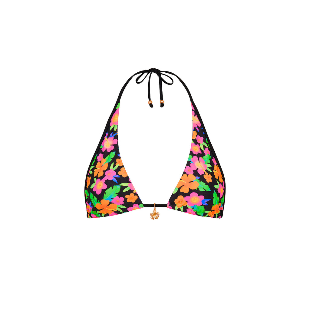 Bind Tie Halter Bikini Top - Midnight Glow