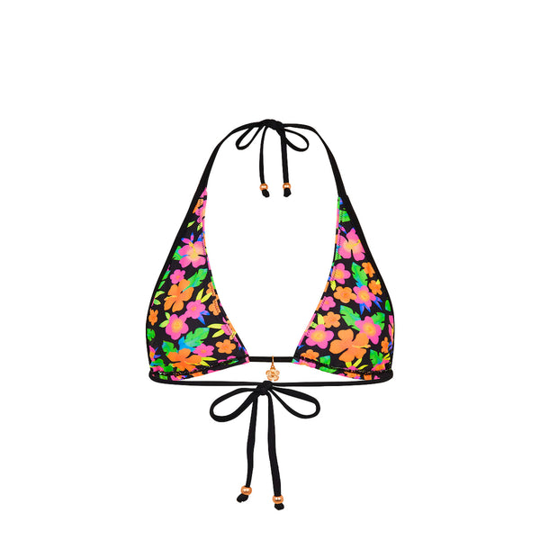 Bind Tie Halter Bikini Top - Midnight Glow