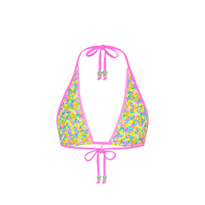 Decorative Bind Halter Bikini Top - Hula Honey