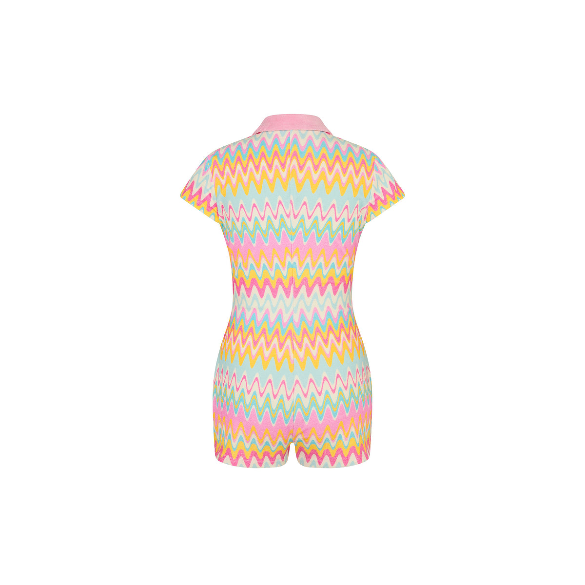 Terry Towelling Playsuit - Sunset Wave –Kulani Kinis