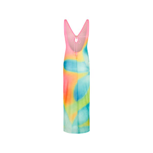 Plunge Mesh Maxi Dress - After Glow