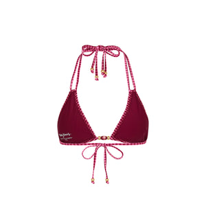 Halter Bralette Bikini Top - Cherry Kiss