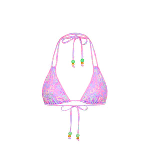 Decorative Panel Halter Bikini Top - Lilac Love