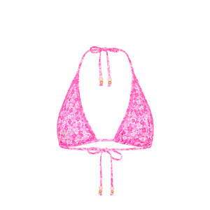 Classic Tie Halter Bikini Top - Berry Burst