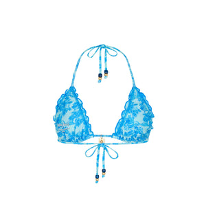 Lettuce Edge Bralette Bikini Top - Ocean Paradise