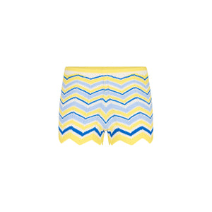 Chevron Knit Micro Short - Lemon Daze