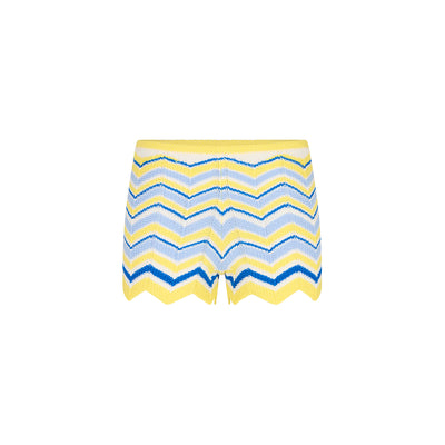 Chevron Knit Micro Short - Lemon Daze