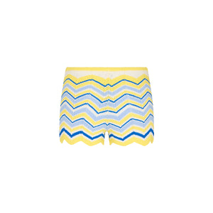 Chevron Knit Micro Short - Lemon Daze