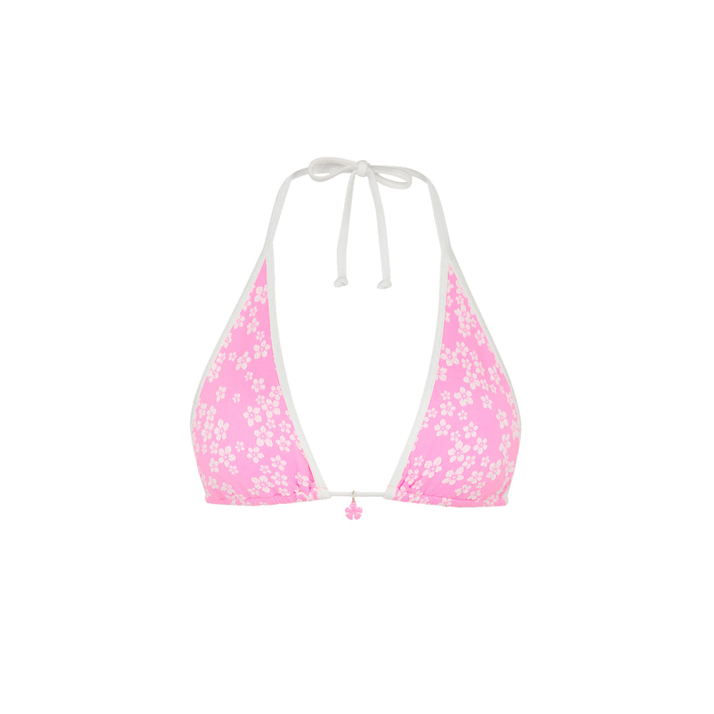 Bind Triangle Halter Bikini Top - Sugar Sprinkle