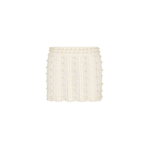 Pearl Knit Mini Skirt - Whipped White