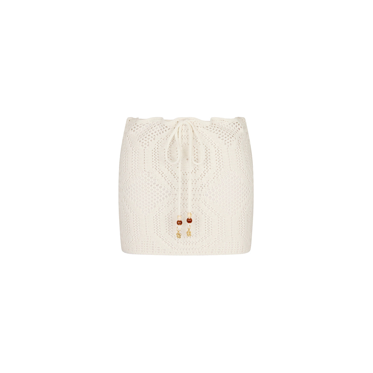 Crochet Lace Knit Mini Skirt - Whipped White –Kulani Kinis