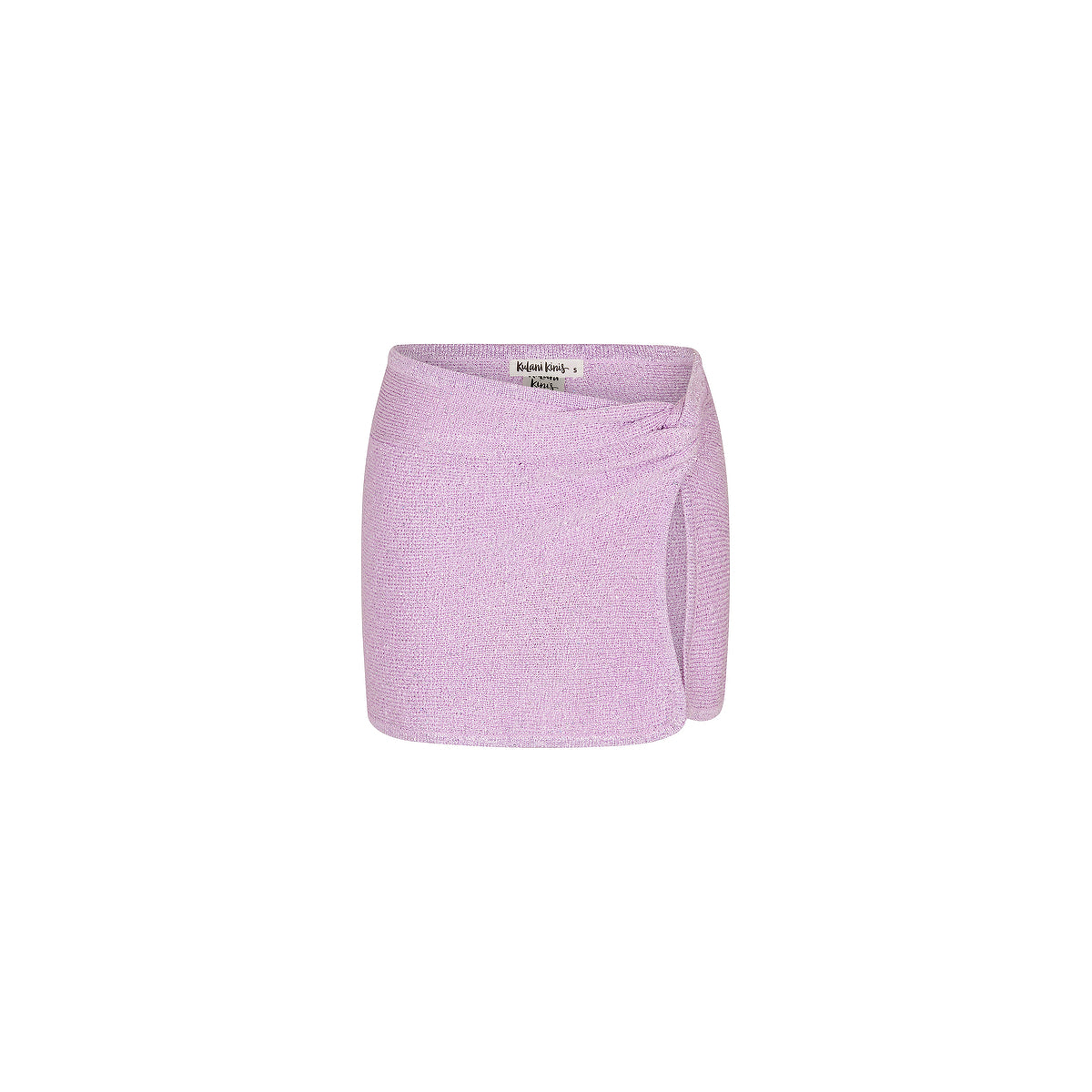 Mini Twist Knit Sarong Skirt - Lilac Glimmer –Kulani Kinis