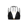 Layered Mesh Underwire Bikini Top - Twilight Black