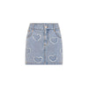 Applique Jean Mini Skirt - Starlit Denim