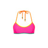 Bind Halter Crop Bikini Top - Passionfruit Punch