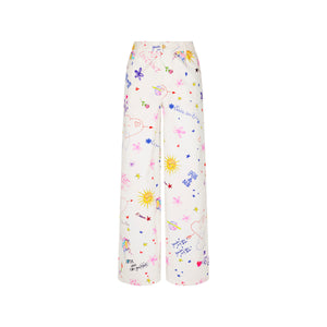 Straight Leg Printed Jean - Dear Diary