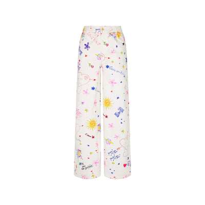 Straight Leg Printed Jean - Dear Diary