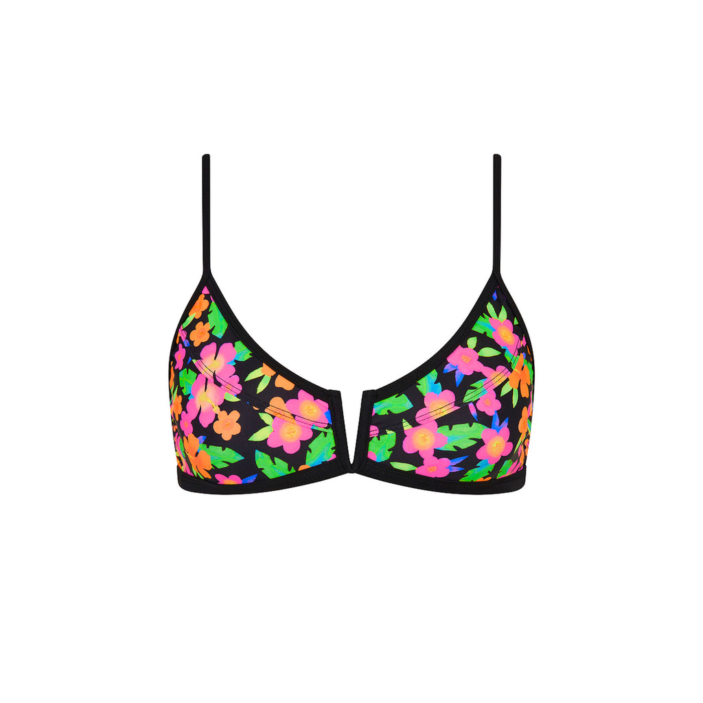 Bind Slim V Crop Bikini Top - Midnight Glow