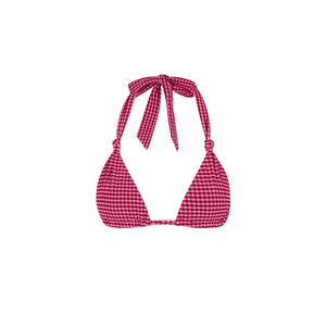 Soft Knot Halter Bikini Top - Cherry Kiss