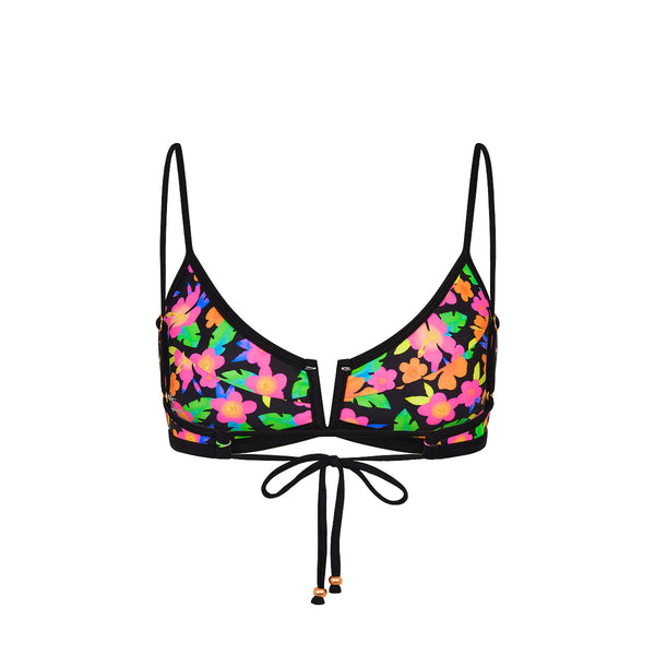 Bind Slim V Crop Bikini Top - Midnight Glow