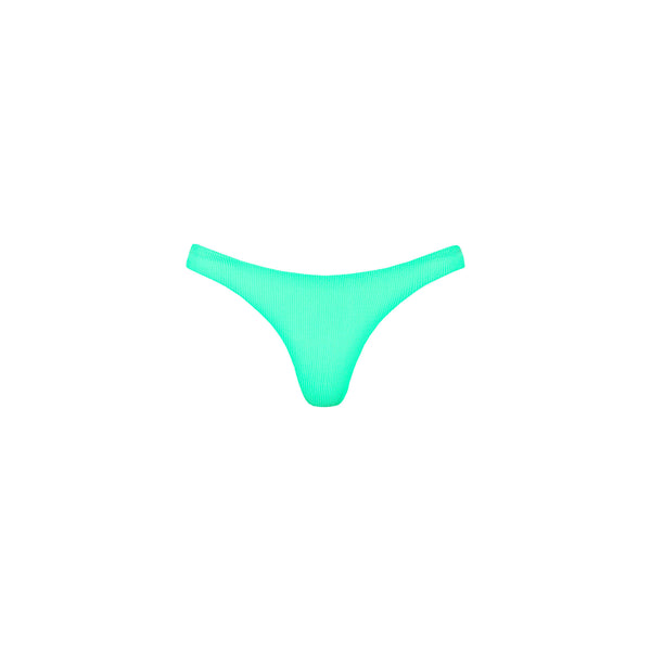 Minimal Cheeky Bikini Bottom - Turquoise Mint Ribbed