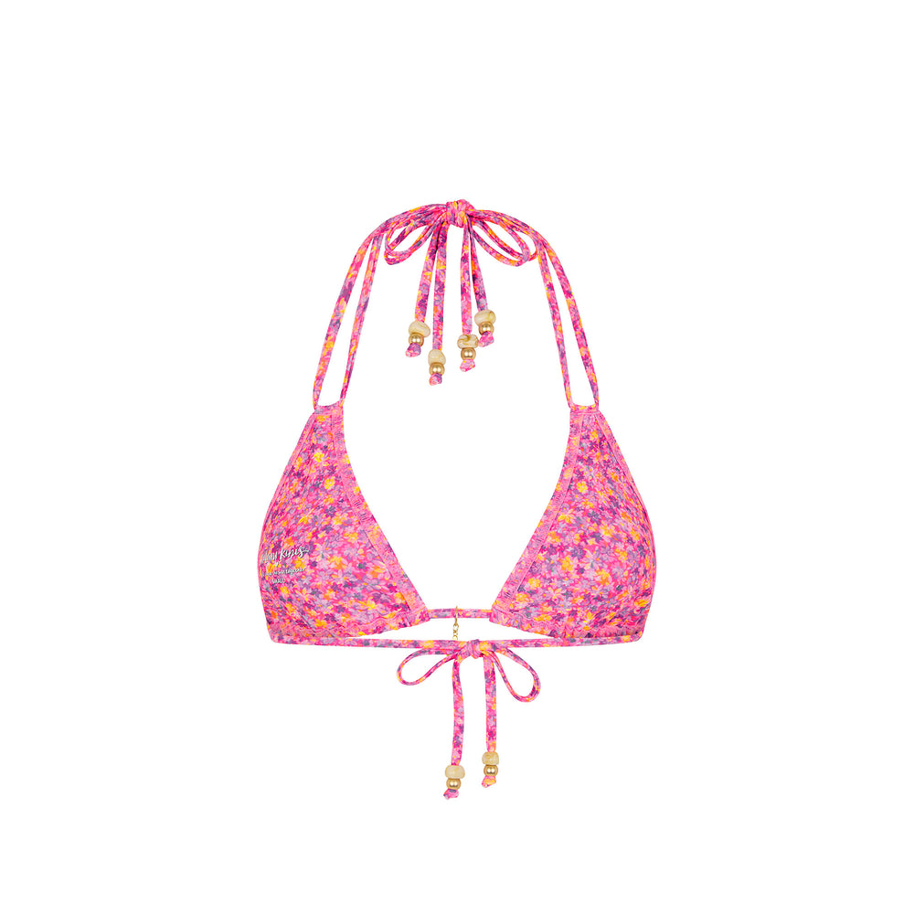 Halter Bralette Bikini Top - Gelato Bloom