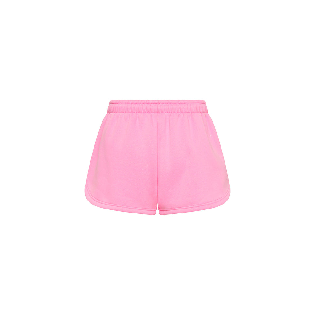 Embroidered Track Shorts - Powder Puff