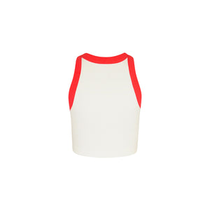 Bind Crop Tank Top - Hibiscus Kisses