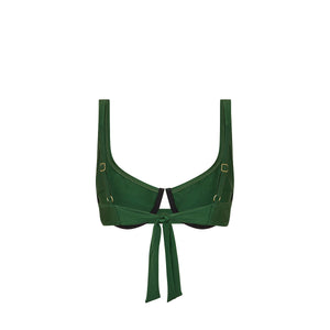 Underwire Tie Back Bikini Top - Jaded Juniper