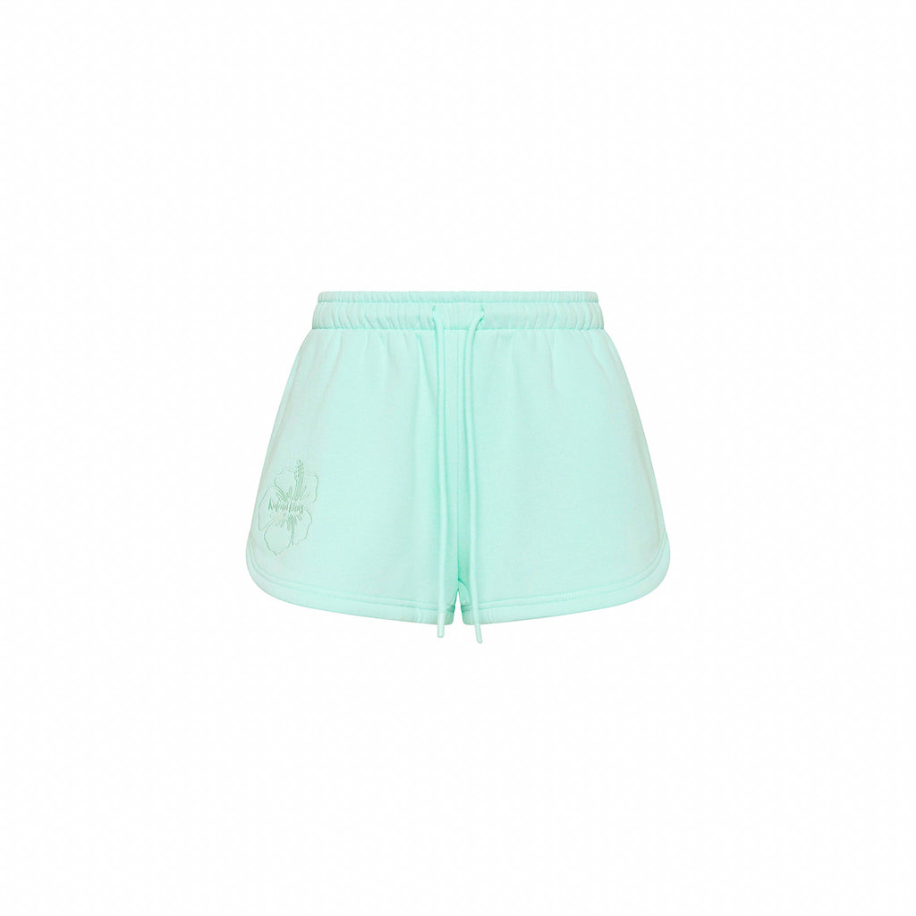 Embroidered Track Shorts - Jelly Mint