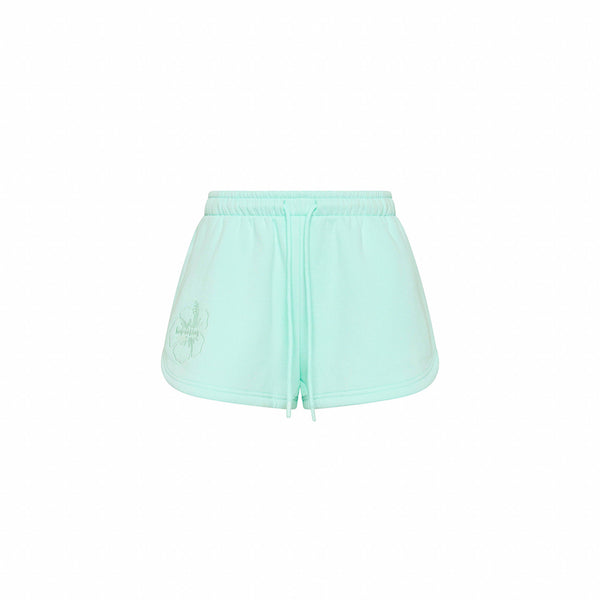 Embroidered Track Shorts - Jelly Mint