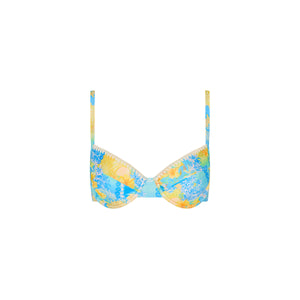 Simple Crochet Ditzy Underwire Bikini Top - Limoncello Lagoon