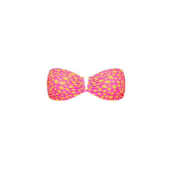 V Strapless Bandeau Bikini Top - Berry Blush