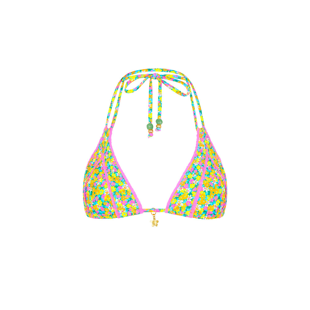 Decorative Panel Halter Bikini Top - Hula Honey