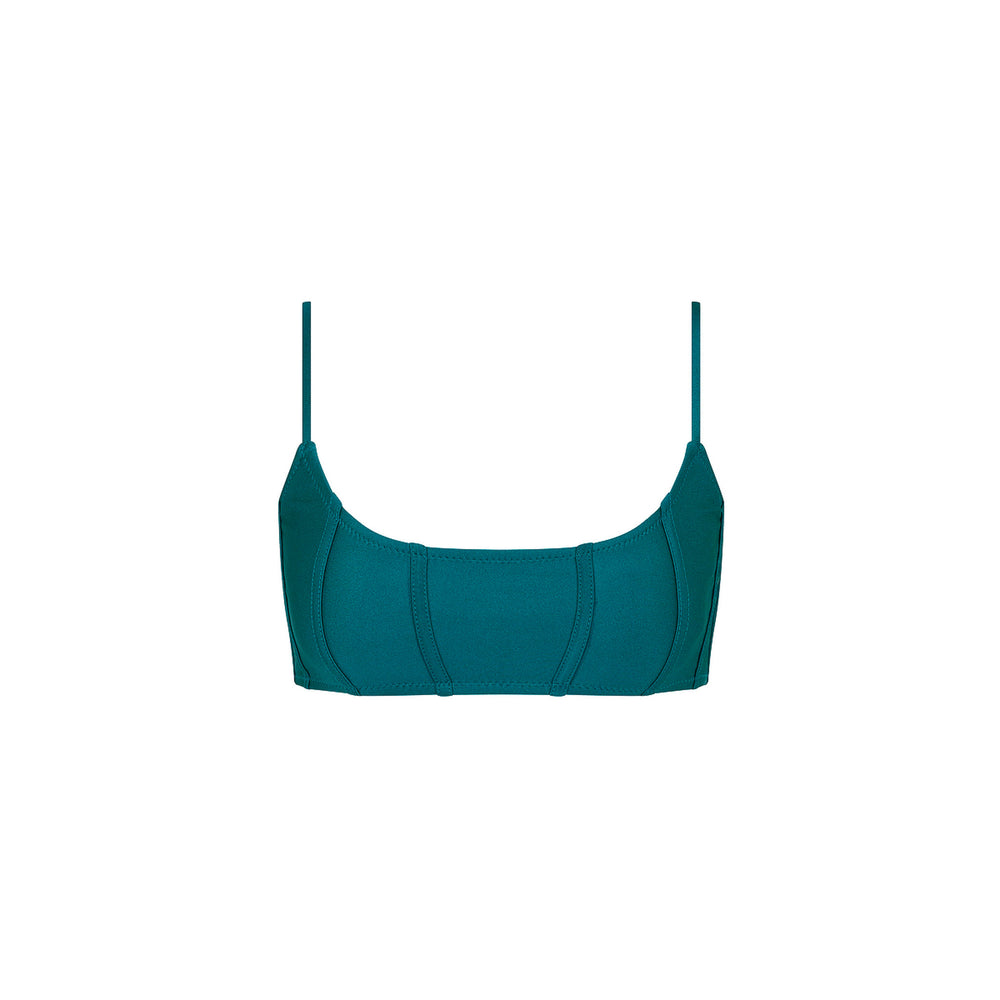 Contour Slim Crop Bikini Top - Laguna Haze