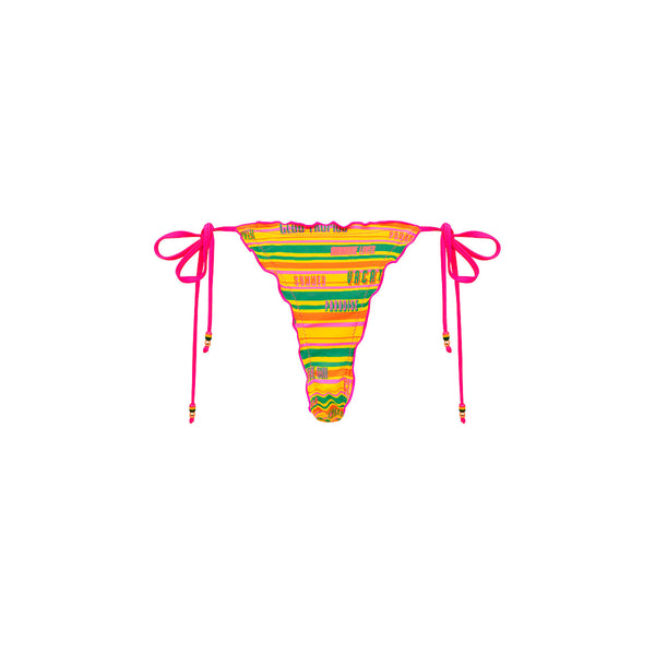 Lettuce Edge Thong Tie Bikini Bottom - Sunshine Lover