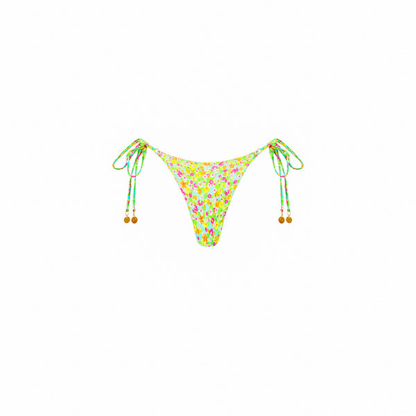 Thong Tie Side Bikini Bottom - Wild Flower