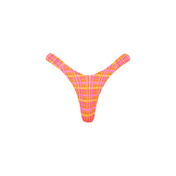 Retro Y Thong Bikini Bottom - Peaches