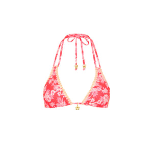 Crochet Halter Bikini Top - Island Punch