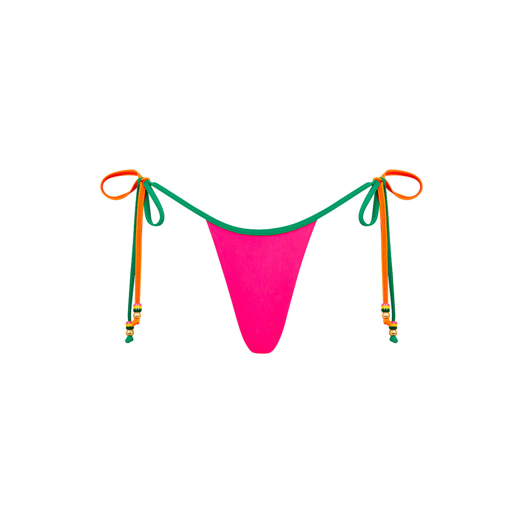 Micro Thong Tie Side Bikini Bottom - Passionfruit Punch