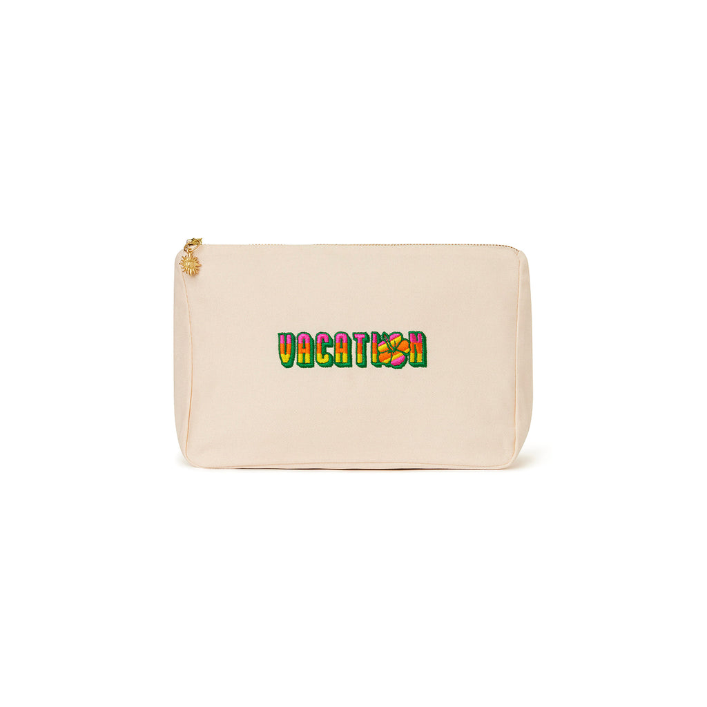 Embroidered Beach Pouch - Volley Vacay