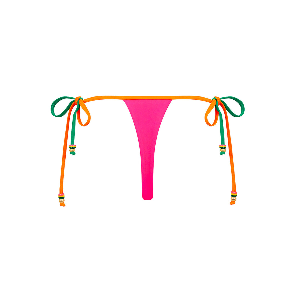 Micro Thong Tie Side Bikini Bottom - Passionfruit Punch