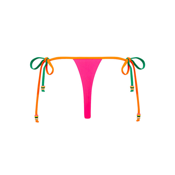 Micro Thong Tie Side Bikini Bottom - Passionfruit Punch