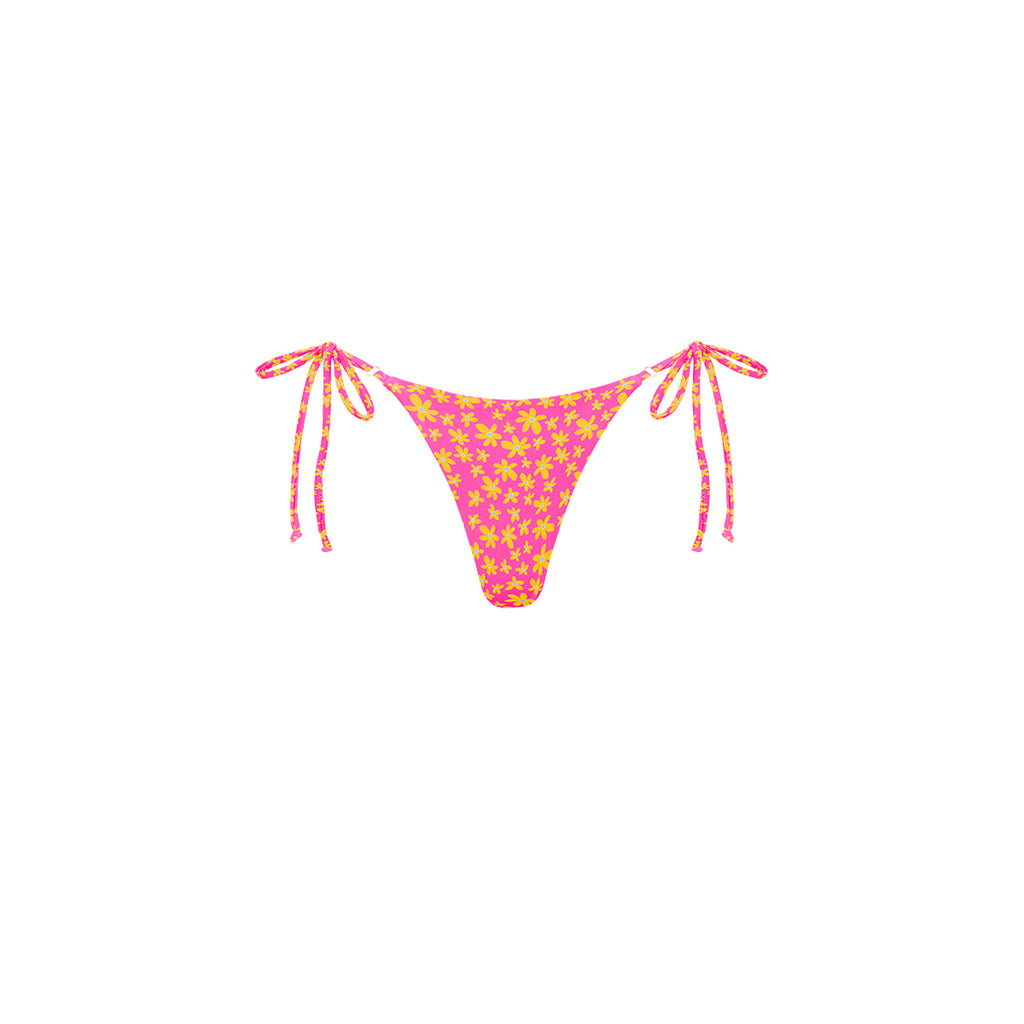 Thong Tie Side Bikini Bottom - Berry Blush