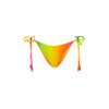 Colorful bikini bottom with straps on a white background