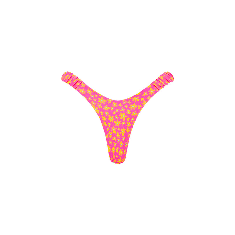 Retro Y Thong Bikini Bottom - Berry Blush