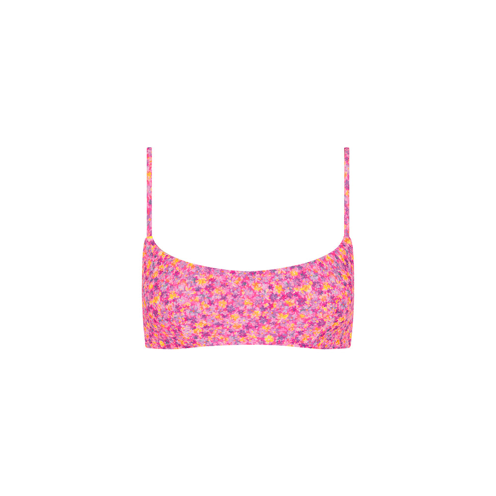 Invisible Underwire Crop Bikini Top - Gelato Bloom –Kulani Kinis