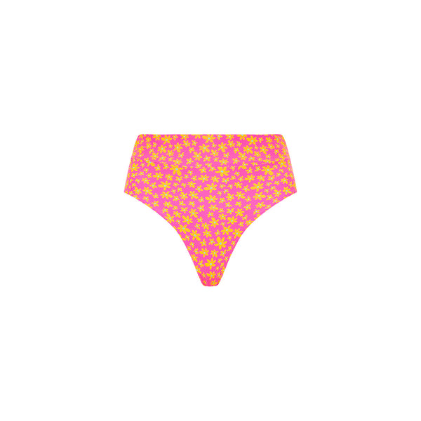 High Hip Cheeky Bikini Bottom - Berry Blush