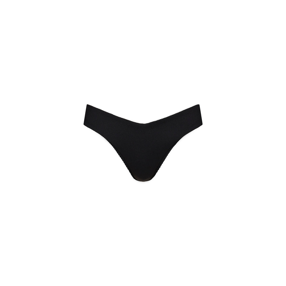 Cheeky V Bikini Bottom - Pitch Black